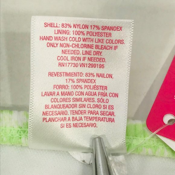 Xhilaration Womens Size XL 12-14 Cheeky Bikini Swim Bottom Lime Green Floral New - Picture 6 of 9